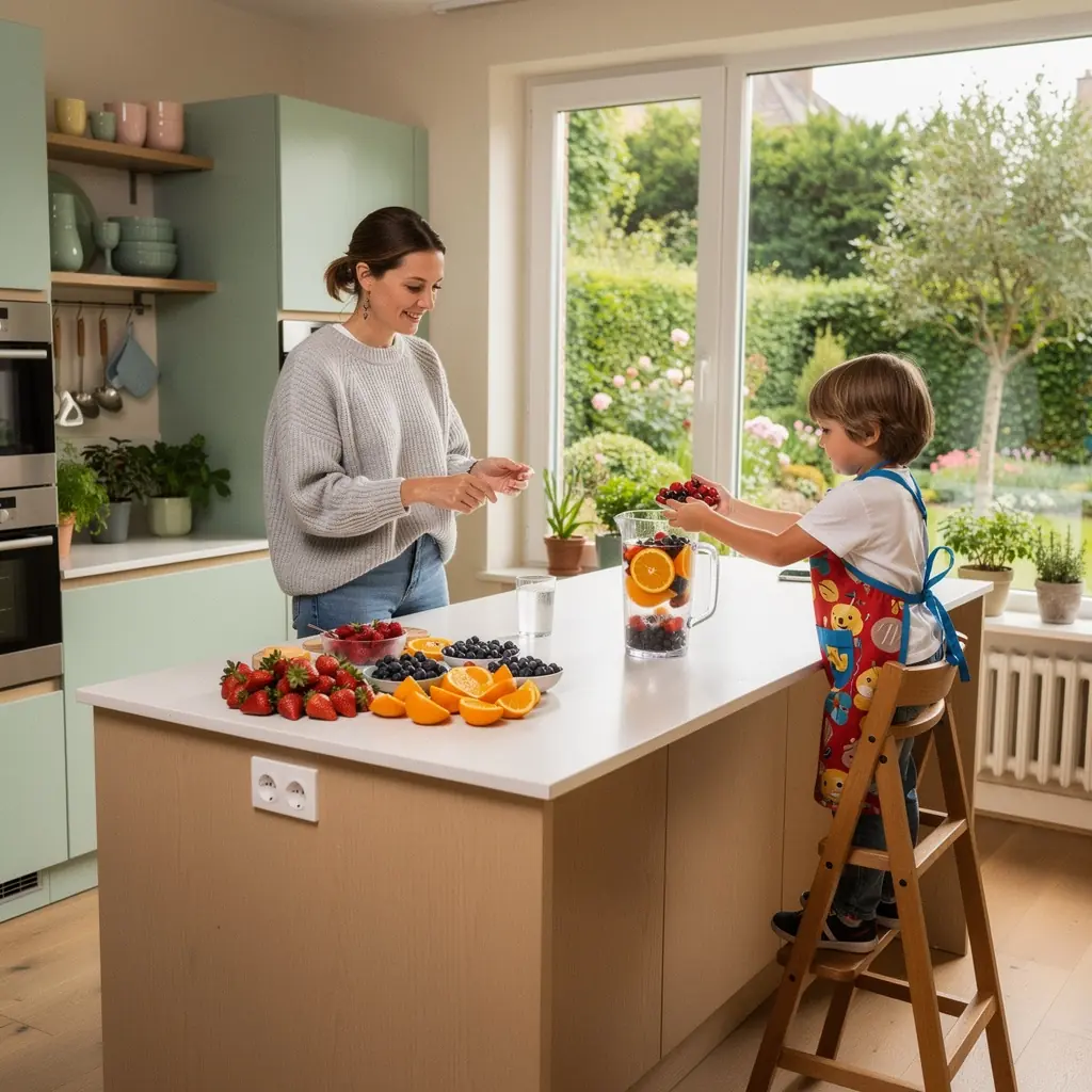 Tableau de présentation de différentes infusions de fruits sans caféine.