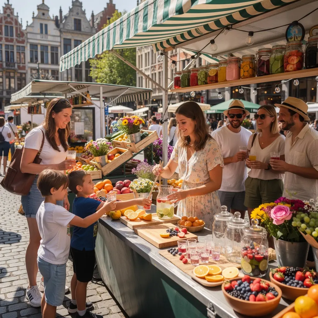 Fruits frais et éclatants utilisés pour créer une infusion aromatique.